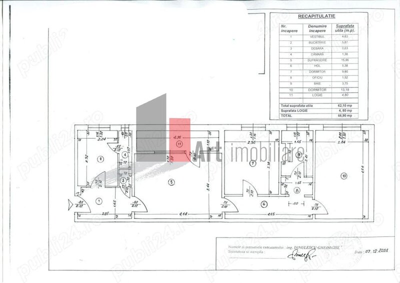 Brancoveanu, Covasna vanzare apartament 3 camere 2 bai cu centrala